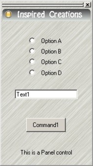 Panel ActiveX control screenshot